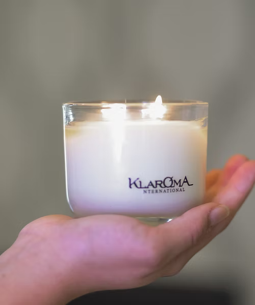 Vela Perfumada manga verde cristal transparente 230g