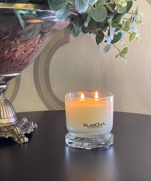 Vela Perfumada manga verde cristal transparente 230g